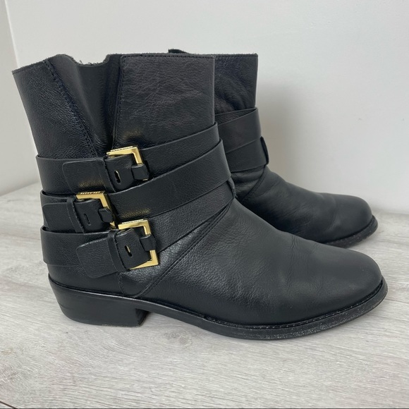 Ted Baker London Shoes - Ted Baker NOKIT Triple Buckle Leather Ankle Boots Size 39